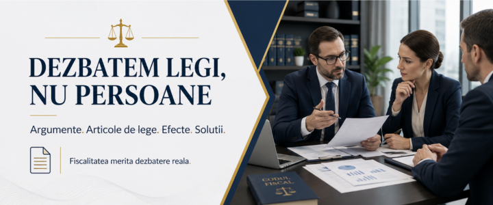 Dezbatem legi sau susținem persoane? De ce fiscalitatea are nevoie de argumente, nu de galerii
